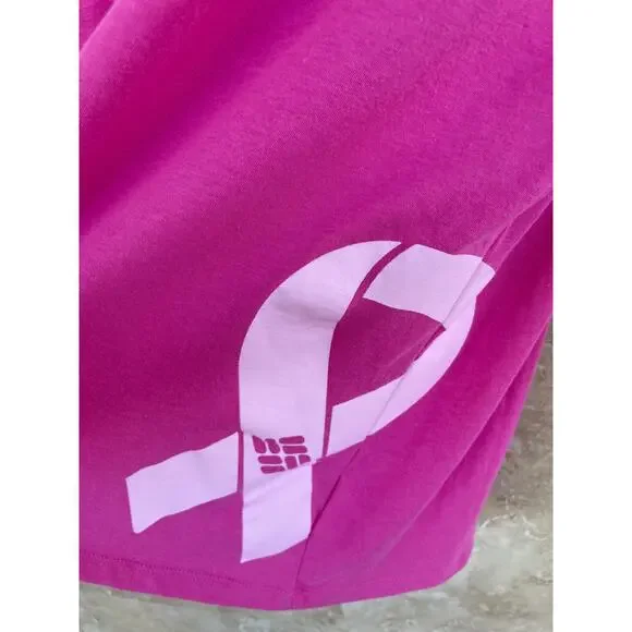 Columbia Tee Shirt Tested Tough XL Pink Long Sleeve NWT Breast Cancer Ribbon - Picture 4 of 10